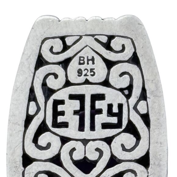 Vintage Sterling Silver 925 Effy Lagoon Purple Amethyst Pendant - Picture 6 of 10